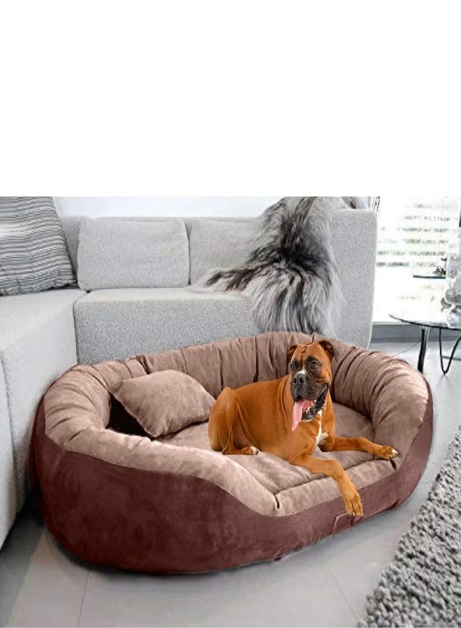 DRILLY Grade A++ Fur XL Dog Bed for Extra Large Dogs Washable-Orthopedic Big Dog Beds | Big Breed | | Giant Human Dog Bed* (XL) - Image 1